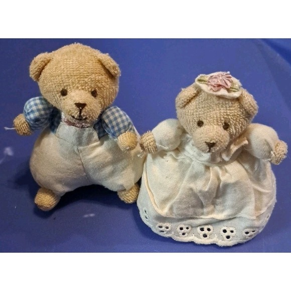 Lee & Lee Jackets & Blazers - Vintage Lee & Lee Dallas Texas Pair‎ of Teddy Bears 4"